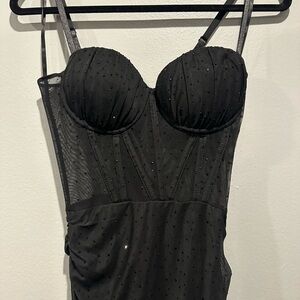 Windsor Black Mesh Bustier